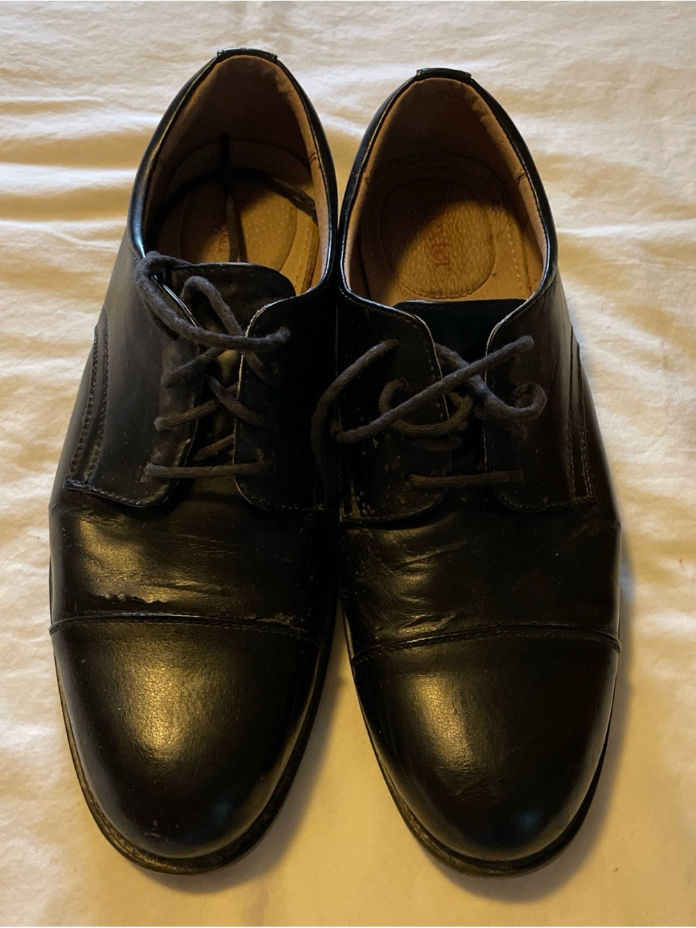 Dexter Black Leather Cap-Toe Derby Shoes